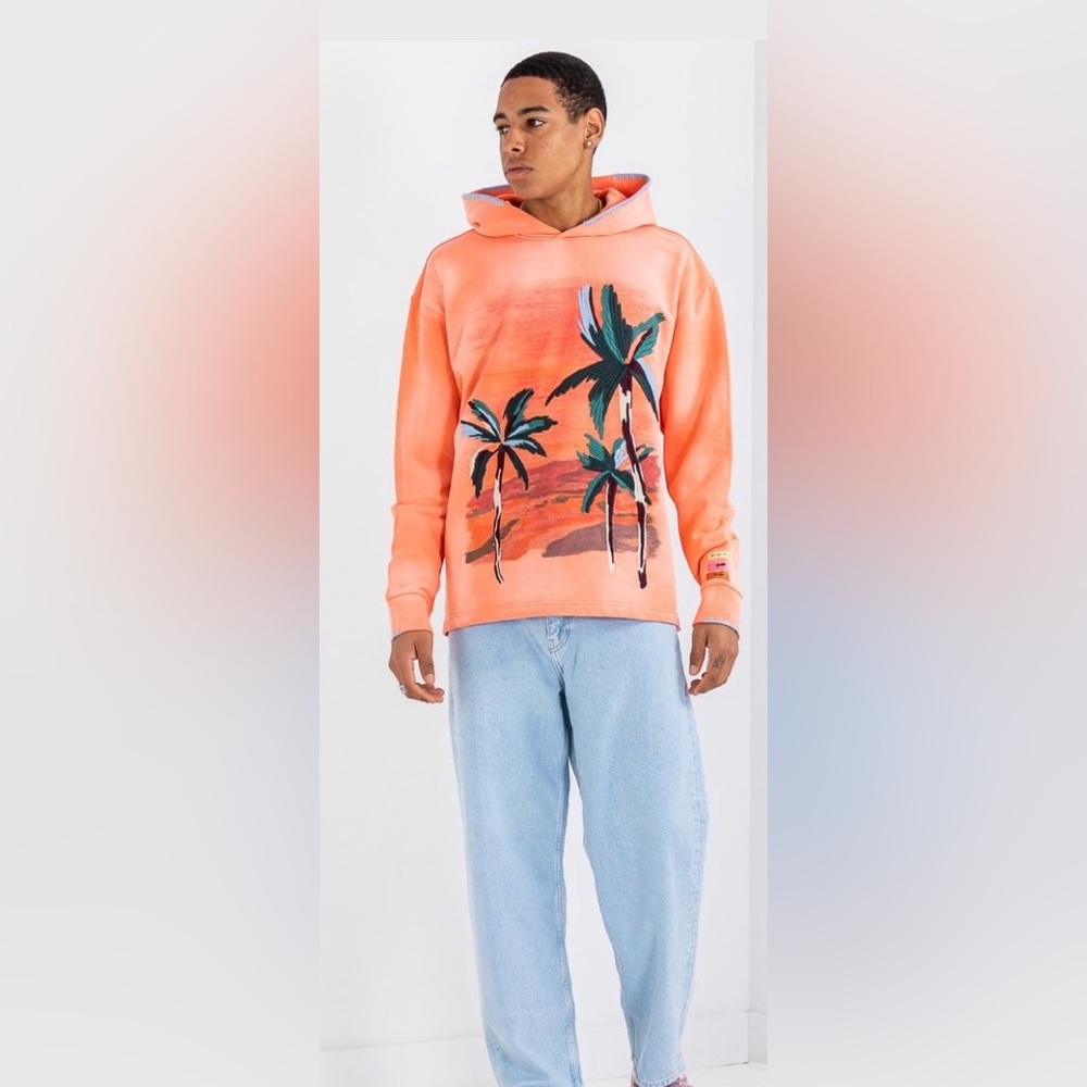SCOTCH & SODA RELAXED PRINT AND EMBROIDERY WASHED FELPA HOODIE - Picture 3 of 3